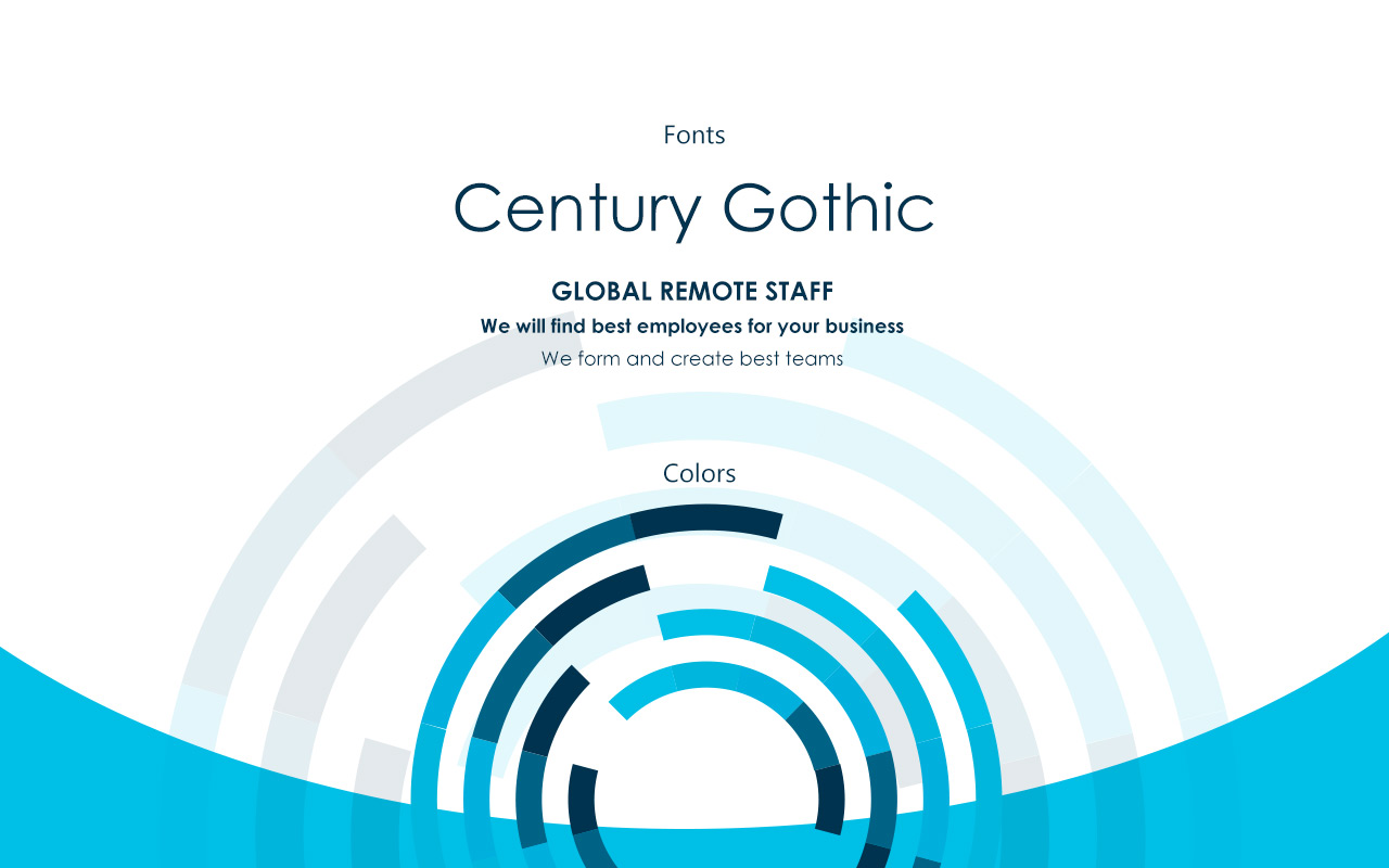 Підбір шрифтів для логотипу компанії Global remote
