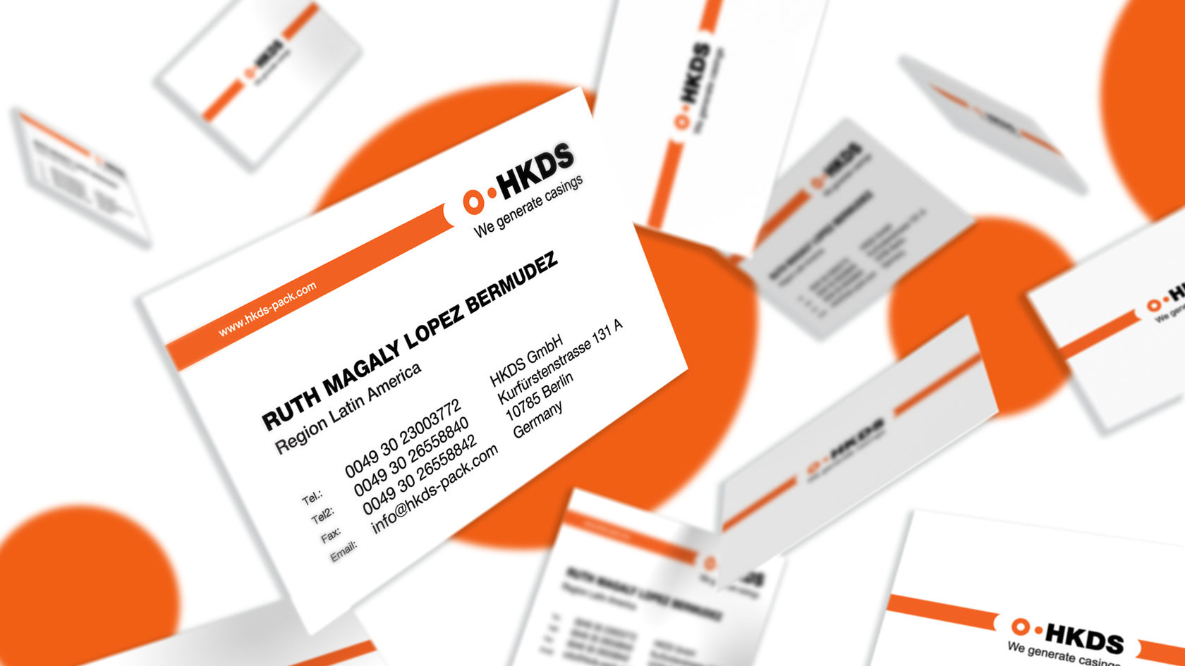 Новый логотип HKDS на визитках